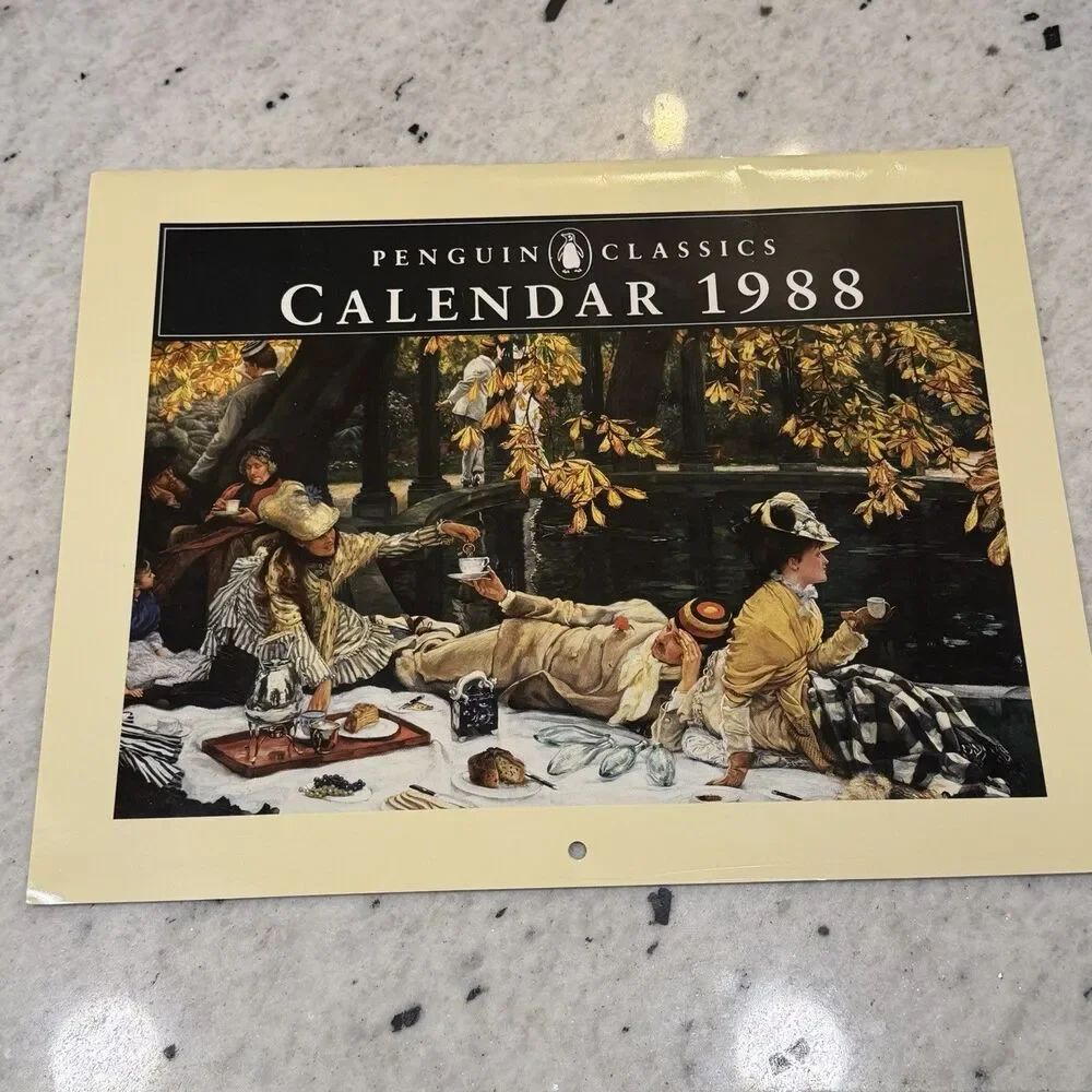 Penguin Classics Books Calendar 1988 Vintage Literature 11x14”